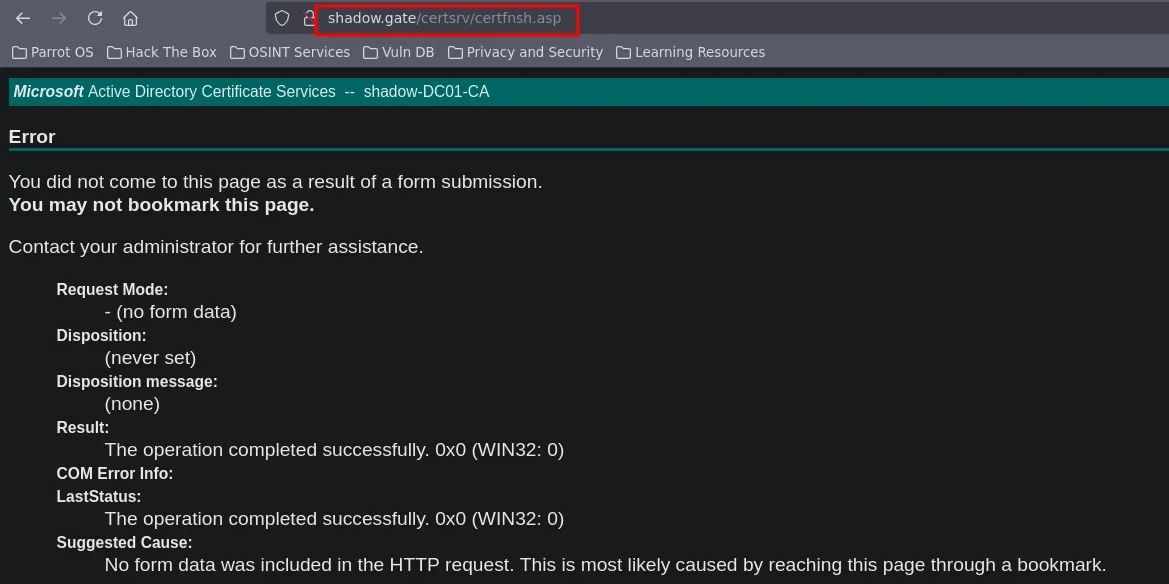 Web Enrollment service