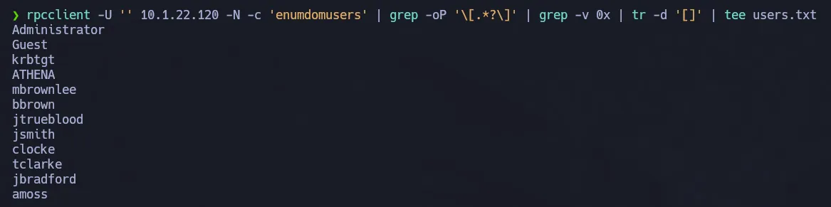 Users file
