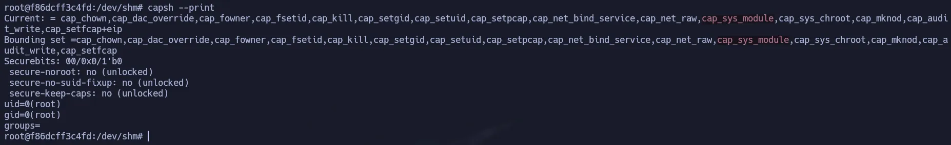 Docker Capabilities